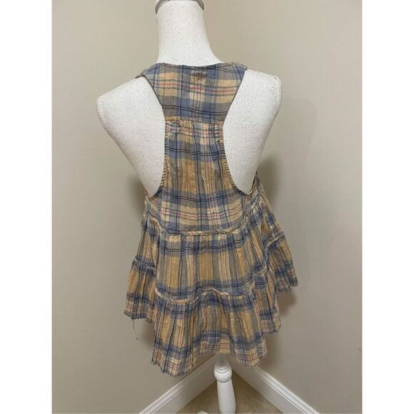 New Urban Outfitters UO Mia Check Babydoll Top Size M - Picture 7 of 9